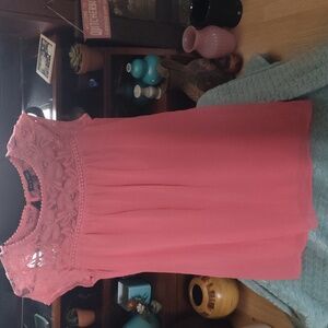 Girls pink dress size S made by As U Wish